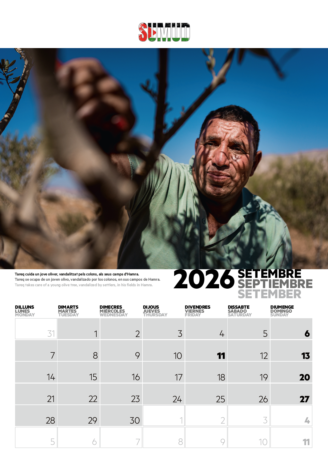 Calendario Solidario Palestina 2026